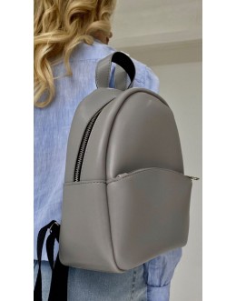 Жіночий рюкзак з екошкіри сірий