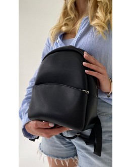 Жіночий рюкзак з екошкіри чорний