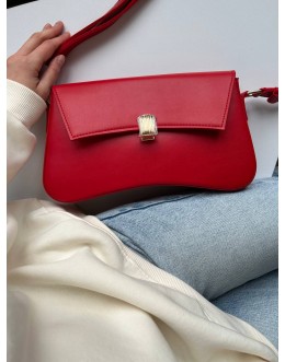 Жіноча сумка-багет червоний